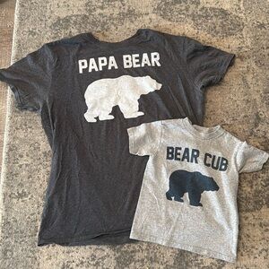 Papa Bear (men’s L) and baby Bear Cub 2T